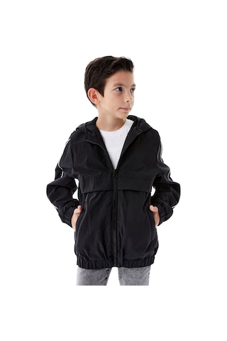 Benitto Kids Erkek Çocuk Kapüşonlu Yağmurluk 51362 Siyah