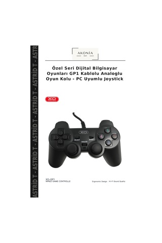 Özel Seri Dijital Bilgisayar Oyunları Gp1 Kablolu Analoglu Oyun Kolu - Pc Uyumlu Joystick