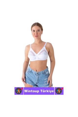 Wintoup İz İç Göstermez Meme Dikleştirici Şekillendirici Esnek Konforlu Estetik Şık Göğüs Toparlayıcı Sütyen Beyaz