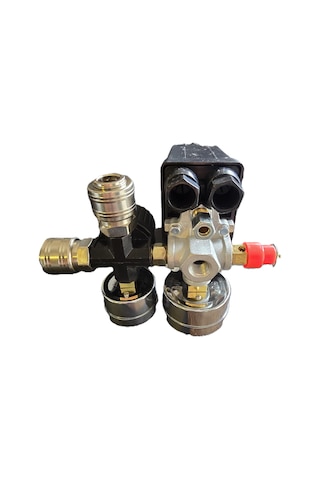 25-50 Lt Monofaze Kompresör Basınç Şalteri Komple Seti 6 Parça