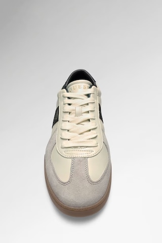 Guess Dravos Deri Karışımlı Erkek Sneaker Ayakkabı Fmfdraell12 Bej