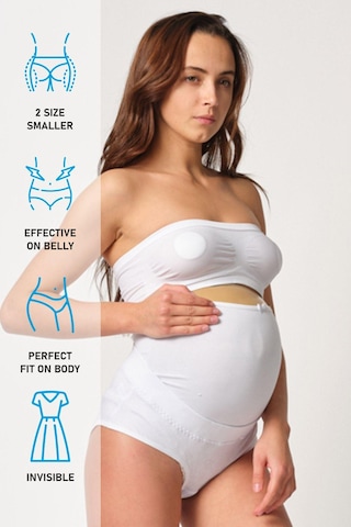 Emay Mı 2825 Cotton Hamile Karın Destekleyici Slip Korse Beyaz