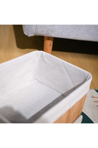 3'lü Bambu Çok Amaçlı Sepet Dikdörtgen Natural