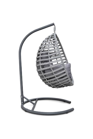 Niron Royal Rattan Bahçe Salıncağı Gri - Minderli Modern Salıncak