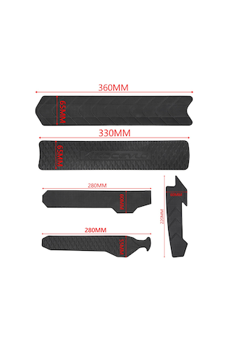 Yuntech01 Bisiklet Çerçeve Koruması: Eva+pu Materyal, Su Geçirmez, Kırıcı Ve Yağlı Lekelerden Koruma, Kolay Yapıştır, Alt Çatal C Tipi