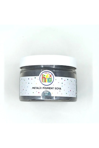 Epoksi Reçine Metalik Sedefli Pigment Toz Boya Gri Renk 50 Gr