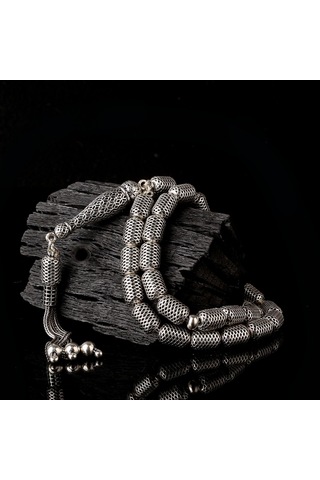 925 Ayar Gümüş Kapsül Kesim Fizyon Tesbih Model 9