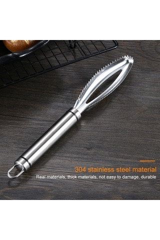 Pazly Cbtx Paslanmaz Çelik Balık Pulu Planya, Balık Pulu Sökücü Ev El Aleti Gümüş