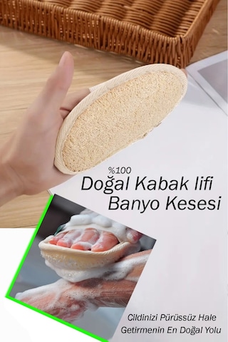Mucit Home Yüz Kesesi Doğal Kabak Kese Lif Peeling Lifi