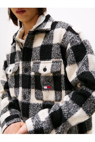 Tommy Hilfiger Tjm Ekoseli Erkek Siyah Gömlek Dm0dm22013bds Siyah