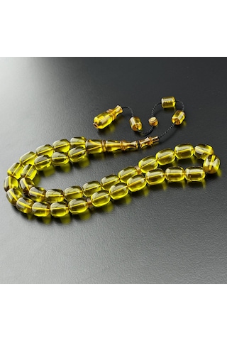 Kuru Zımpara El İşçilikli Ateş Kehribar Tesbih Hcz-model Gvfrtt Yeşil