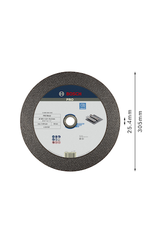 Bosch Accessories Bosch Professional 1 X Kesme Diski, Düz Uzman, Metal İçin Metal, Çelik, A 36 R Bf, Çap 300 Mm, 2,8 Mm, Açılı Taşlama Makinesi Aksesuarı