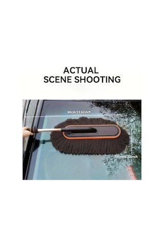 Fochsia Araç Toz Fırçası Wax Brush Uzatılabilir Yumuşak Kıllar Ve Boya Dostu Tasarım Profesyonel Araç Temizlik Mopu Suv Kamyon Dayanıklı Ergonomik Sap