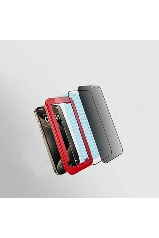 Apple iPhone 15 Pro Uyumlu Casebang Privacy Hayalet Ekran Koruyucu Ve Kolay Uygulama Aparatı