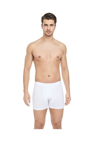 Cnt Erkek 2'li Likralı Boxer Beyaz Beyaz