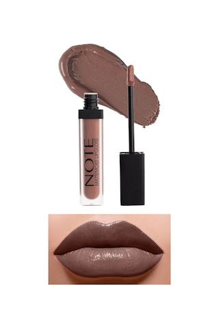 Note Cosmetique Mattemoist Lipgloss Yarı Mat Saten Bitişli Likit Ruj 414 Pinky Milk - Kahverengi