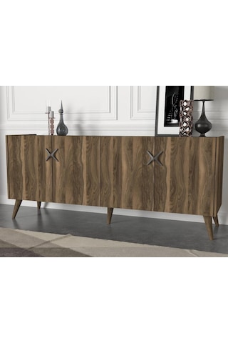 Dekorister Exclusive Wood Konsol Ceviz-Antrasit
