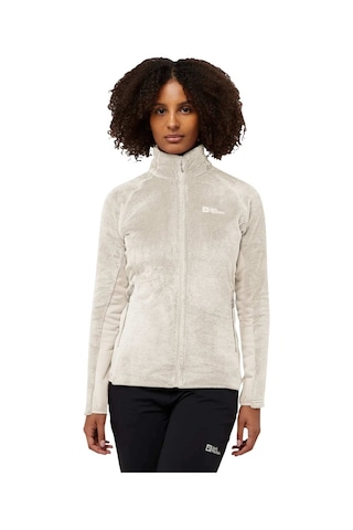 Jack Wolfskin Rotwand Fz Kadın Bej Polar Ceket A0056 Kemik
