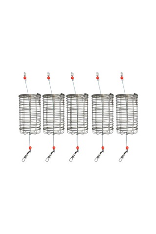 Homyl 5x Katı Balıkçılık Besleyici Kafes Sepet Konteyner S