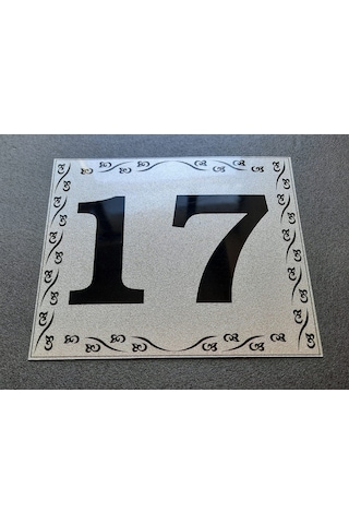 Kapı Numarası 10x12 cm Kendinden Yapışkanlı No:17