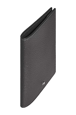 Mont Blanc Montblanc Grain Deri Pasaport Kılıfı 223063 Gri