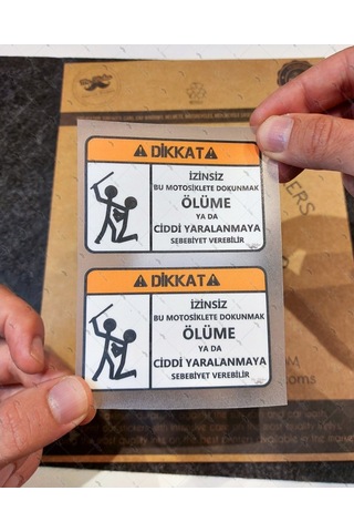 Bay Etiket Wrn2 Motoruma Dokunma Sticker