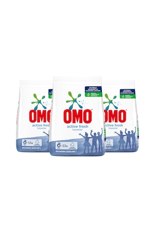 Omo Toz Çamaşır Deterjanı Active Fresh Beyazlar İçin 3 x 5.5 KG