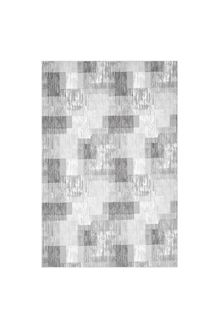 Raschel Carpet Premium Yıkanabilir Leke Tutmaz Modern Mutfak Halısı Modern Gri Özel Seri Kaymaz Taban Halı Çok Renkli