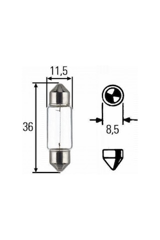 36mm C5w Sofit Halojen Oto Ampul 12v 2adet