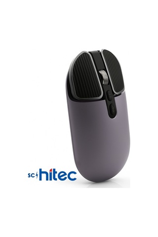 Schitec M203 Çift Modlu Taşınabilir Optik Kablosuz 2.4ghz Ve Bluetooth Bağlantılı Süper Sessiz Mouse Lila 5g