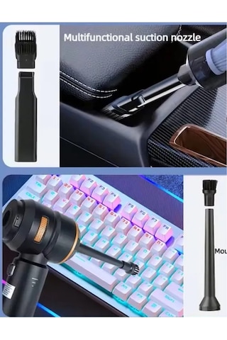 Auhma Ahv-02 Kablosuz Araç İçi Süpürge Mor 17000pa Güçlü Vakum Üfleme & Vakum Özellikli 9 Başlık