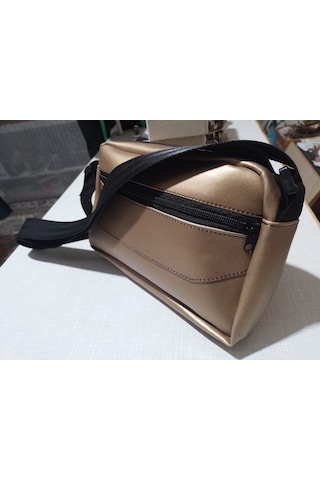 Emre Çanta Dikim Evi Unisex Mini Postacı Çantası Çapraz Omuz Ve Göğüs Çantası Suni Deri Günlük Askılı Çanta 24x16 Cm Bakır