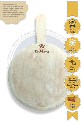 Ahşap Fırıncı Küreği 30 Cm Kayın Ağacı, Pizza, Lahmacun Ve Pide İçin Dayanıklı Kürek Ahşap