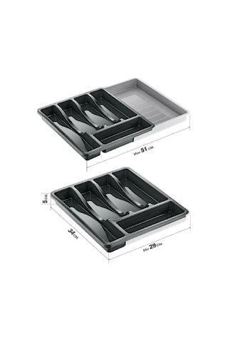 Finehome Ayarlanabilir Pratik Çekmece İçi Kaşıklık