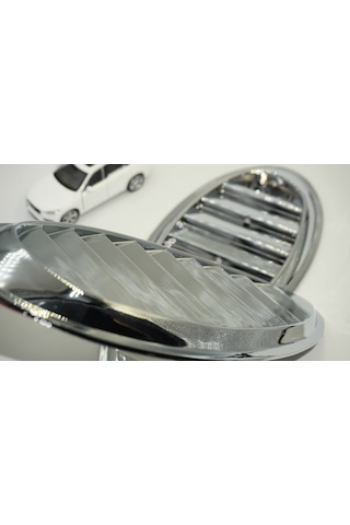 Arazi Off Road Binek Araç Ön Kaput Gümüş Krom Air Flow Rüzgarlık