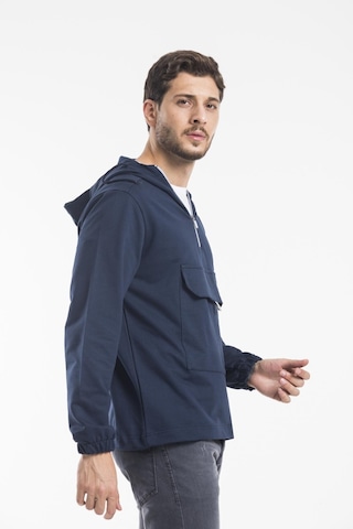 Erkek Kapşonlu Yarım Fermuarlı Sweatshirt Spr 20k52 001
