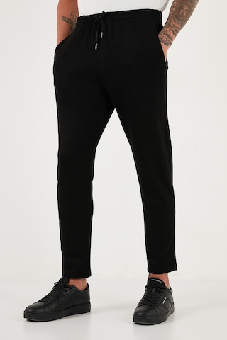 Buratti Regular Fit Belden Bağlamalı Düz Paça Jogger Erkek Pantolon 5908095 Siyah