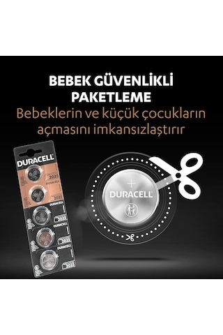 Duracell CR2025 Özel Lityum Düğme Pil 3V 5'li Paket