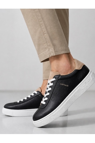 Lufian 111230293 Paul Sneaker Erkek Deri Ayakkabı Siyah