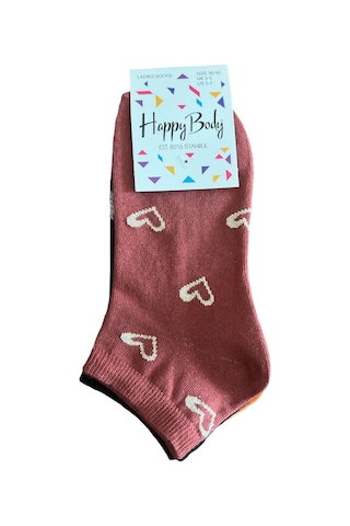 Happy Body Çorap (ART.23350) Penye 3 Çift Bayan Patik Simli Çok Renkli