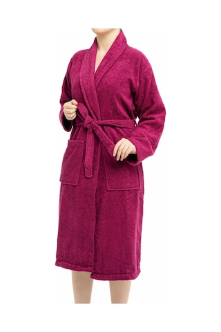 Soley Minerva Extra Yumuşak %100 Pamuk Kadın / Erkek Unisex Bornoz Bordo