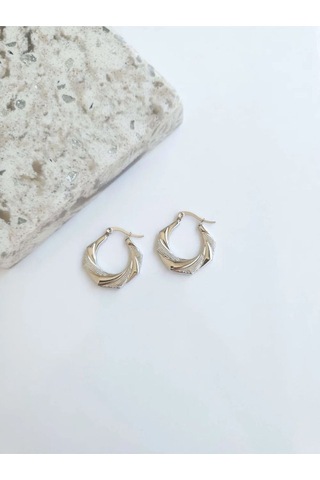 Çelik Silver Antique Kadın Küpe Sevgiliye Hediye Gümüş