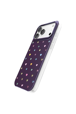İphone 18 Pro Uyumlu Kılıf M-safe Şarj Özellikli Zore Paris Axen Sert Pc Kapak Mürdüm