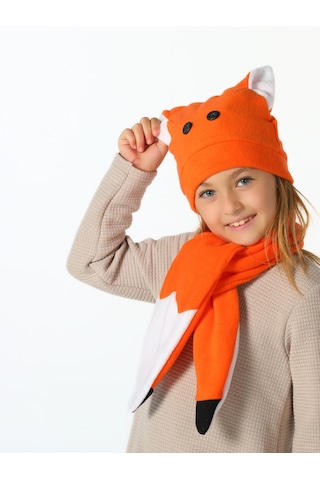 Casabony Fox Unisex Şapka+kaşkol Takım Turuncu