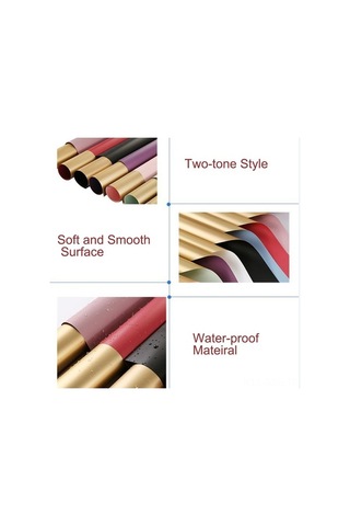 Ulzyvf 20 Adet Su Geçirmez Çiçek Paket Kağıdı - Çift Renk Altın Desenli Hediye Ambalajı Diğer