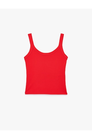 Koton Modal Kumaş Slim Fit U Yaka Askılı Top Kırmızı 6sak10035pk