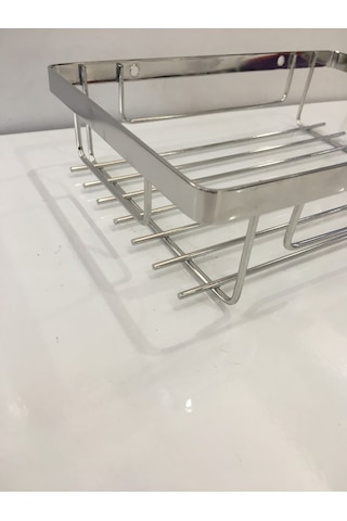 Mabello Banyo Duş Rafı 225x15 Tekli Kare Süngerlik Krom Çok Renkli