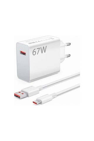 Xiaomi MYD 12 EH Mi 67W 6A Turbo Type-C Kablo Şarj Aleti Seti Xiaomi MYD 12 EH Mi 67W 6A Turbo Type-C Kablo Şarj Aleti Seti
