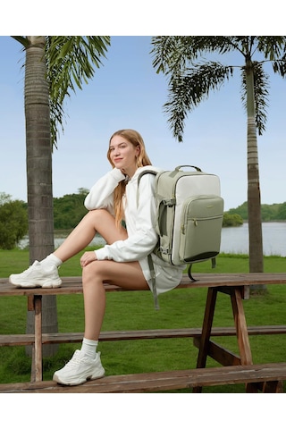 Arion Ybh111 Çok Fonksiyonlu 17" Laptop Seyahat Sırt Çantası 4 Parça Çanta Seti Yeşil