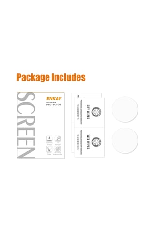 2 Adet Enkay 0.2mm 9h Temperli Cam Ekran Koruyucu Garmin Instinct 2s İçin Film İzle